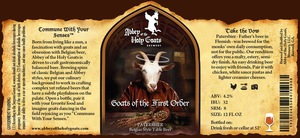 Abbey Of The Holy Goats, Brewery Goats Of The First Order July 2017