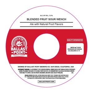 Ballast Point Blended Fruit Sour Wench July 2017