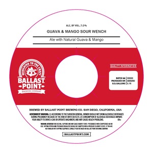 Ballast Point Guava & Mango Sour Wench July 2017
