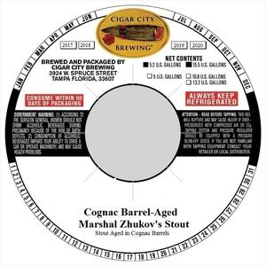 Cigar City Brewing Cognac Barrel-aged Marshal Zhukov's Stou June 2017