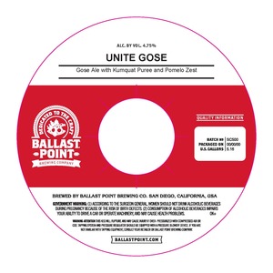 Ballast Point Unite Gose July 2017