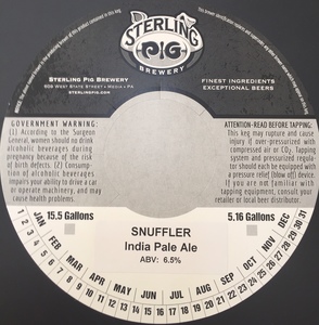 Snuffler India Pale Ale IPA June 2017