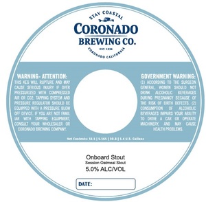 Coronado Brewing Company Onboard Stout