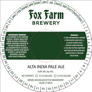 Alta India Pale Ale June 2017