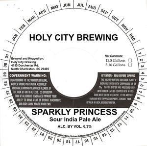 Holy City Brewing Sparkly Princess July 2017