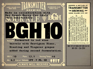 Transmitter Brewing Bgh10