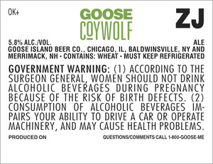 Goose Island Beer Co. Coywolf July 2017