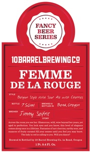 10 Barrel Brewing Co. Femme De La Rouge