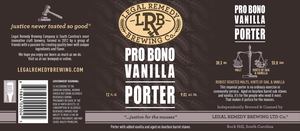 Legal Remedy Brewing Pro Bono Vanilla Porter