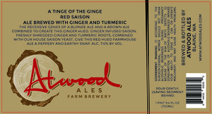 A Tinge Of The Ginge Ale Brewed With Ginger And Turmeric