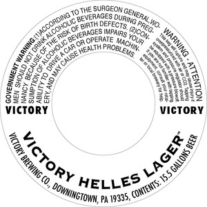 Victory Helles Lager July 2017