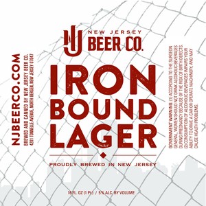New Jersey Beer Company Ironbound Lager July 2017