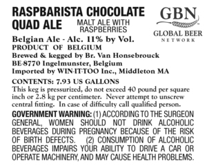 Raspbarista Chocolate Quad Ale 