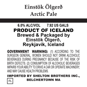 EinstÖk ÖlgerÐ Arctic Pale July 2017