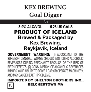 Kex Brewing Goal Digger July 2017