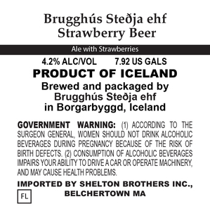 BrugghÚs SteÐja Ehf Strawberry Beer