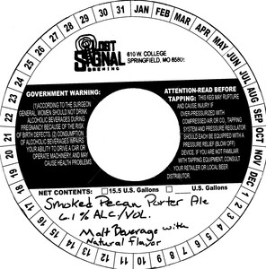Lost Signal Brewing Smoked Pecan Porter Ale July 2017