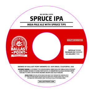 Ballast Point Spruce IPA July 2017