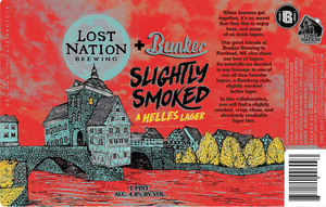 Lost Nation Brewing Slightly Smoked Helles Lager July 2017
