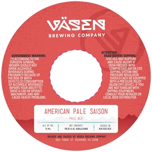 American Pale Saison July 2017