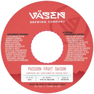 Passion Fruit Saison July 2017