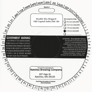 Double Dry Hopped Old Capital July 2017