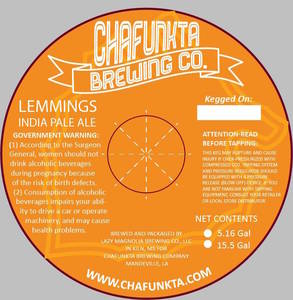 Chafunkta Brewing Co Lemmings India Pale Ale July 2017