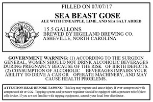 Highland Brewing Co Sea Beast Gose