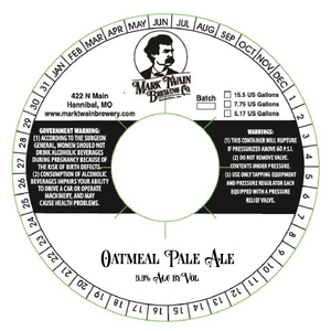 Mark Twain Brewing Co Oatmeal Pale Ale July 2017