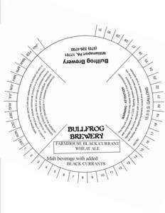 Bullfrog Brewery Farmhouse Black Currant Wheat