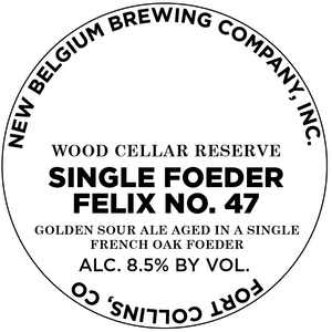 New Belgium Brewing Company, Inc. Single Foeder Felix No. 47 July 2017