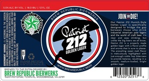 Patriot 212 Golden Lager July 2017