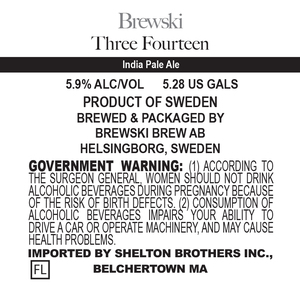 Brewski Three Fourteen July 2017