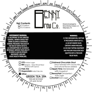 Benny Brew Co. Green Tea IPA