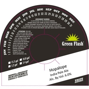 Green Flash Brewing Co. Hopalope July 2017