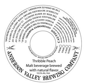Anderson Valley Brewing Company Thribble Peach July 2017