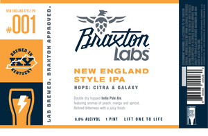 Braxton Labs: New England Style Ipa #001 