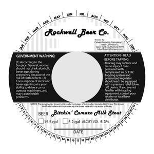 Rockwell Beer Co. Bitchin' Camaro Milk Stout