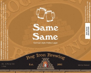 Bog Iron Brewing Same Same