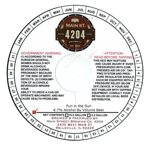 Main Street Brewing Co 4204 Fun In The Sun