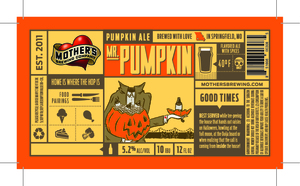 Mother's Brewing Company Mr. Pumpkin July 2017