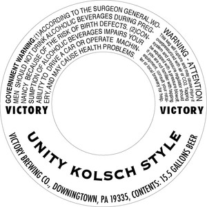 Victory Unity Kolsch July 2017