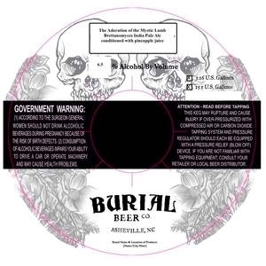 Burial Beer Co. Adoration Of The Mystic Lamb July 2017