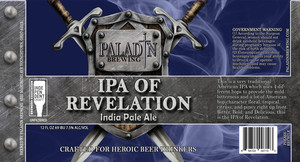 Paladin Brewing IPA Of Revelation July 2017