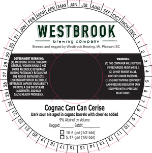 Westbrook Brewing Company Cognac Can Can Cerise July 2017