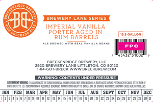 Breckenridge Brewery Imperial Vanilla Porter Aged In Rum Brls