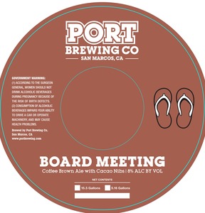 Port Brewing Company Board Meeting July 2017