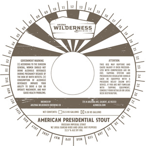 Arizona Wilderness Brewing Co American Presidential Stout