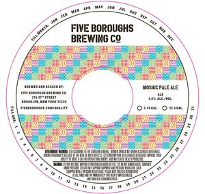 Five Boroughs Brewing Co. Mosaic Pale