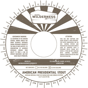 Arizona Wilderness Brewing Co American Presidential Stout